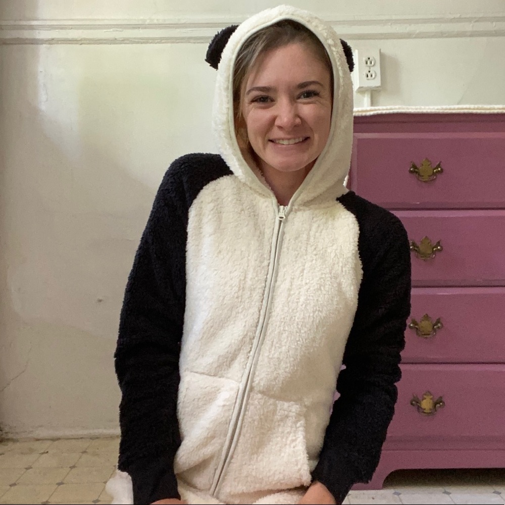 American Eagle Sherpa Panda Onesie